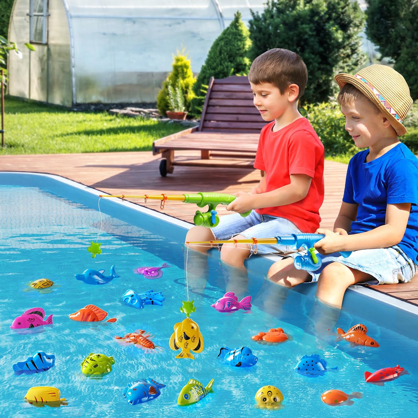 NIPLOOOW Magnetic Fishing Game – Multi-Player Pool Toy for Kids Aged 3-8