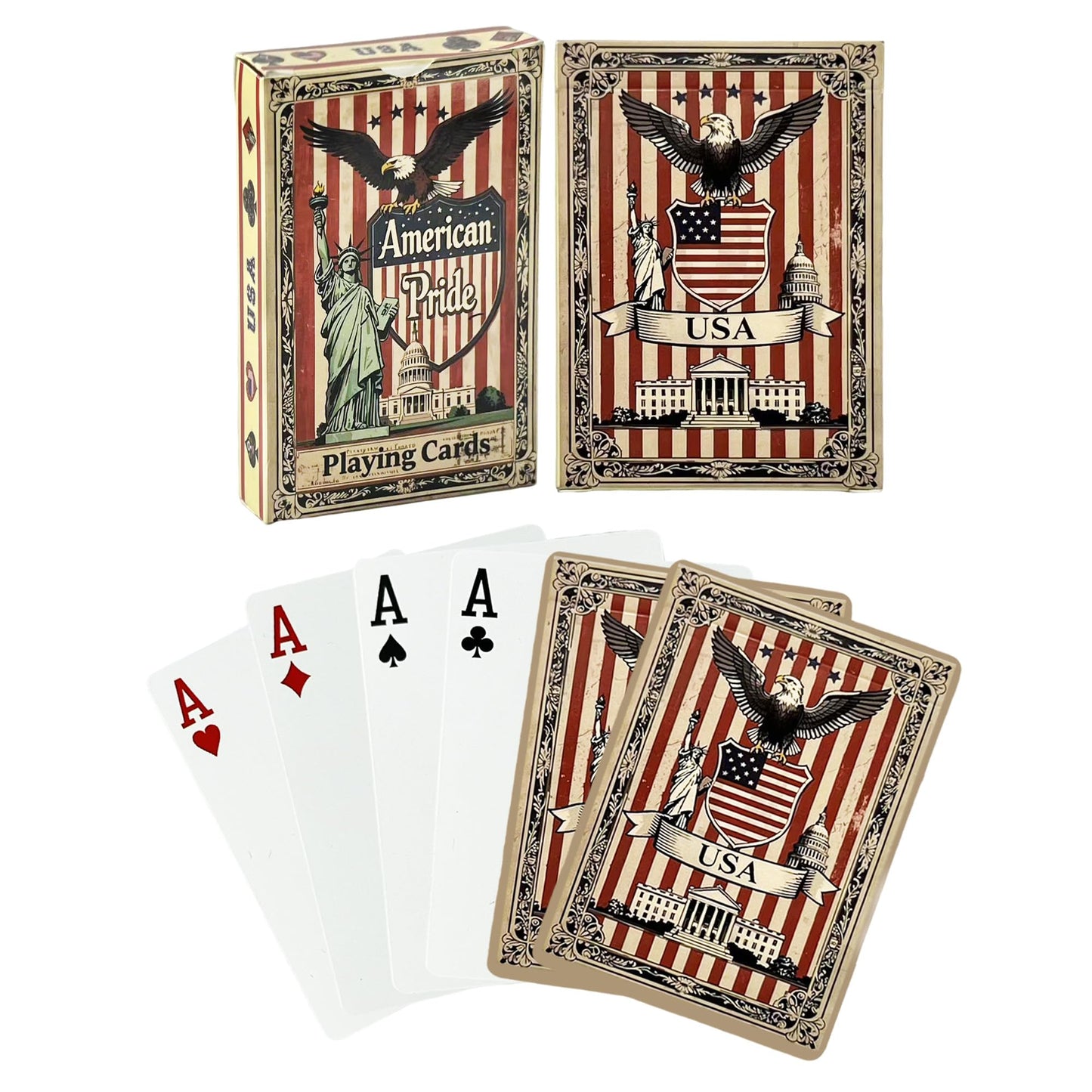 NIROZA American Pride Playing Cards – Premium Plastic Waterproof Deck