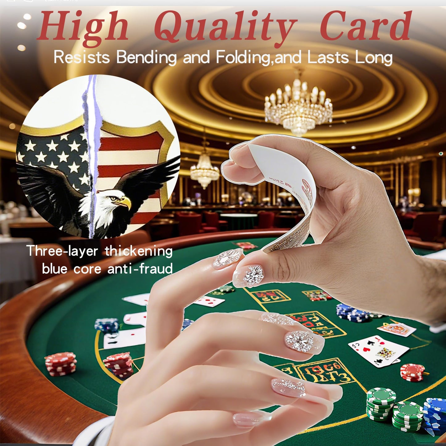 NIROZA American Pride Playing Cards – Premium Plastic Waterproof Deck