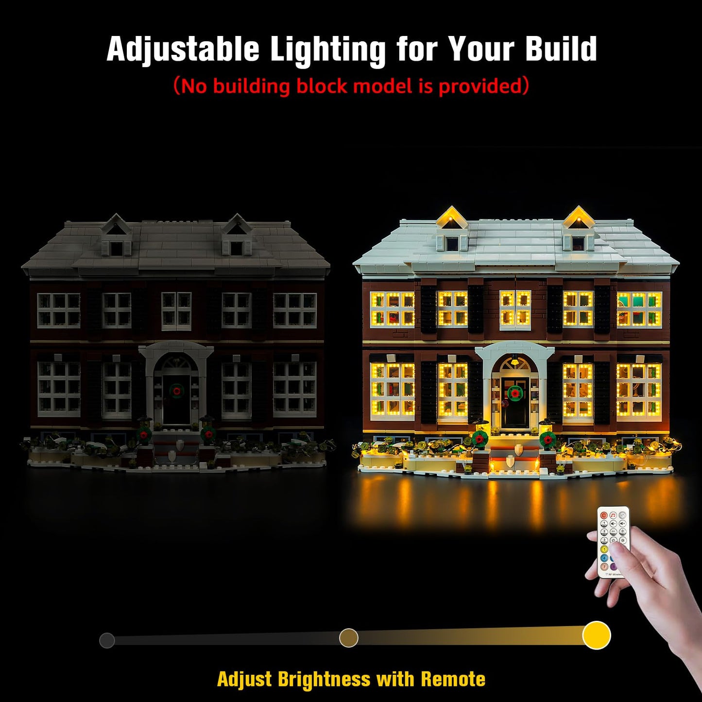 Nitemode Light Kit for Lego 21330 Home Alone – Remote Window Lights + Built-in Sound Module (Lights Only)