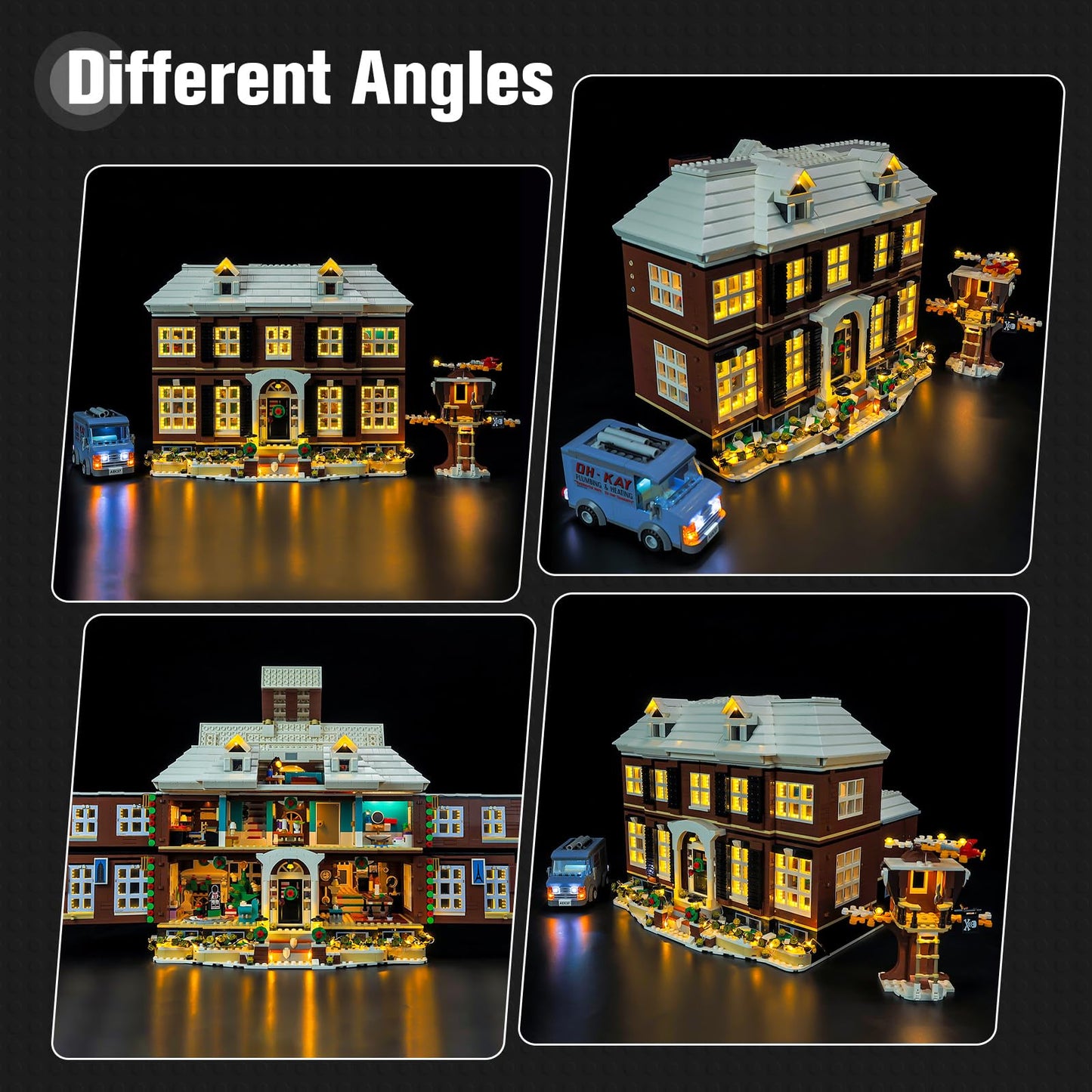 Nitemode Light Kit for Lego 21330 Home Alone – Remote Window Lights + Built-in Sound Module (Lights Only)