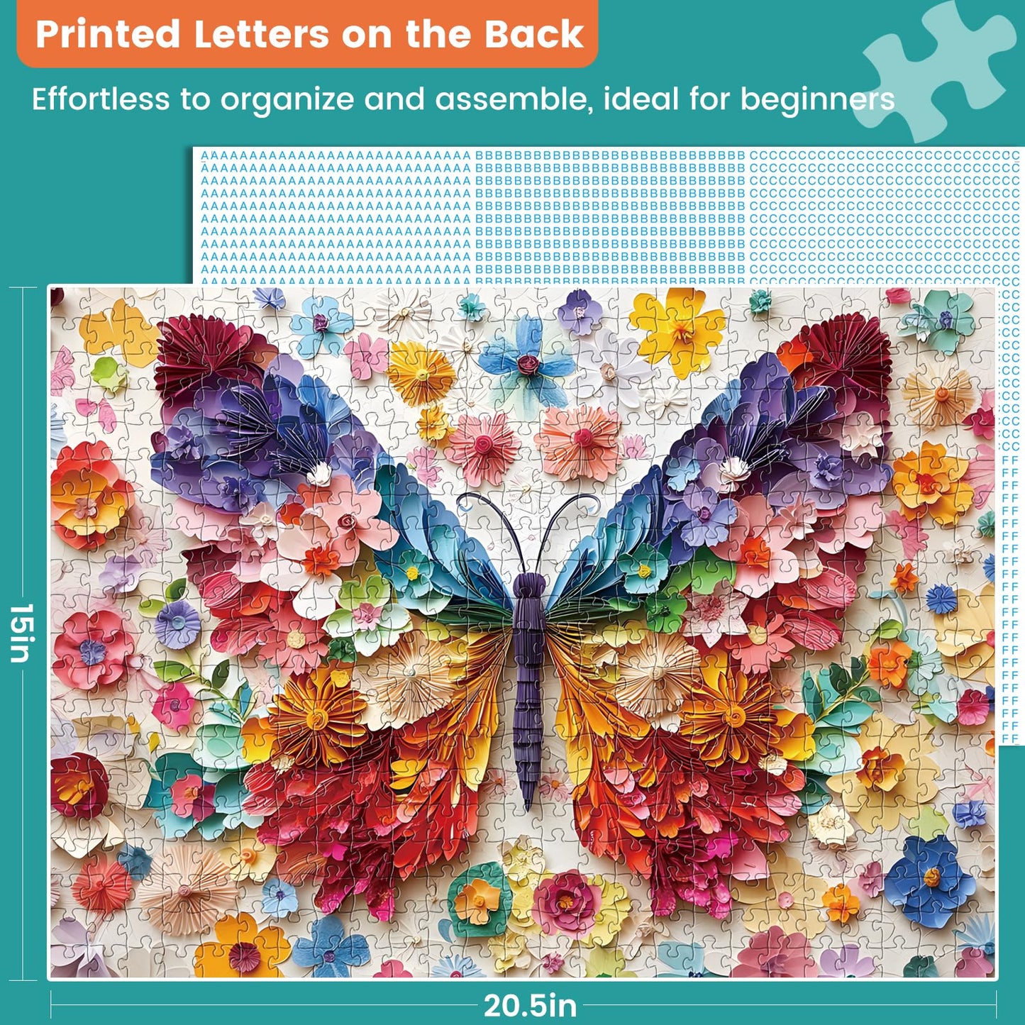 Nitktaia 500-Piece Butterfly Puzzle for Adults – Colorful Jigsaw Gift
