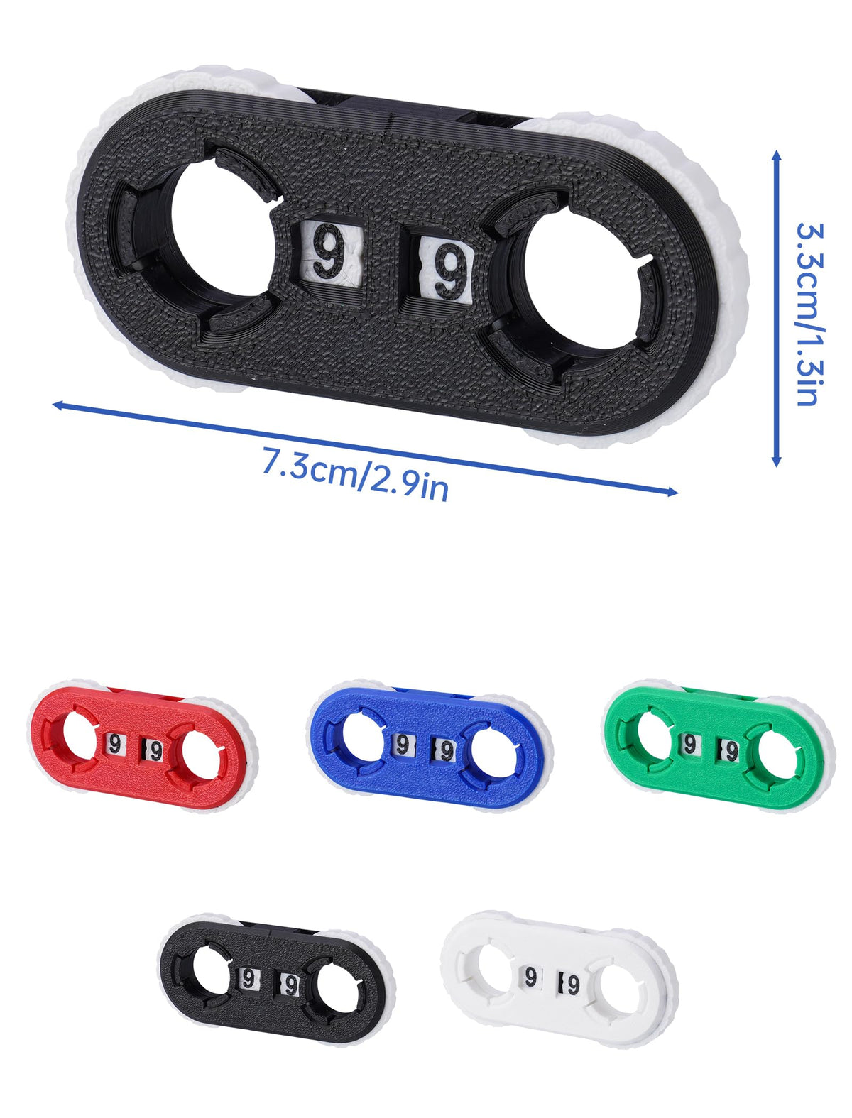 NiToy 5-Pcs MTG Life Counter with Plastic Box | Dual-Dial 0–99 Life Tracker