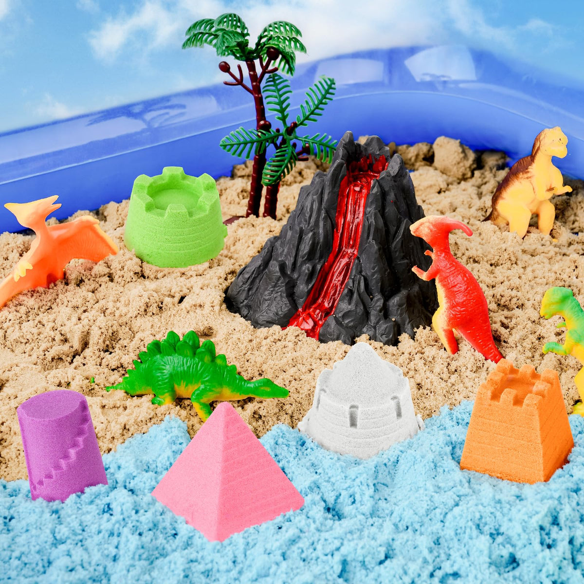 NiToy FlexiSand 2.2lbs Play Sand – Never Dries Out, Safe, Creative Sensory Sand for Kids 3+