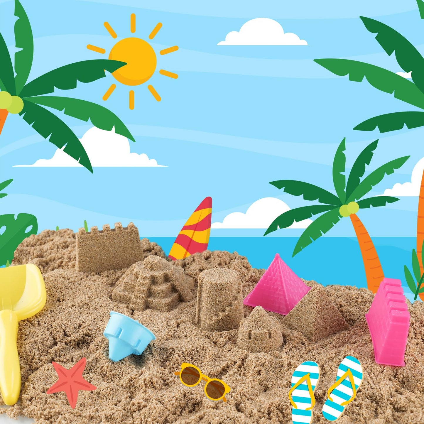 NiToy FlexiSand 11lb Bulk Pack – Moldable, Self-Sticking Sand That Never Dries Out for Kids 3+