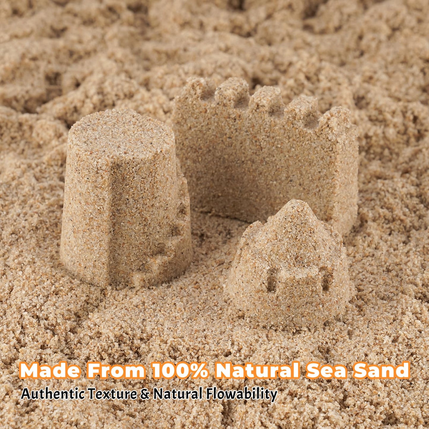 NiToy FlexiSand 11lb Bulk Pack – Moldable, Self-Sticking Sand That Never Dries Out for Kids 3+