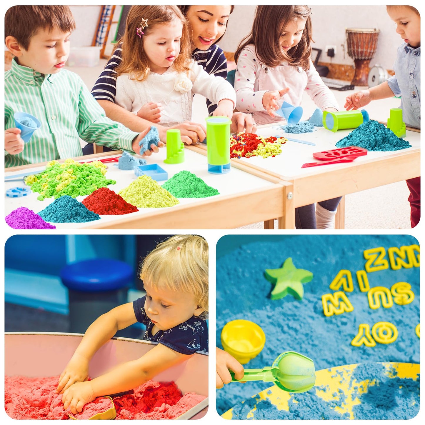 NiToy FlexiSand 2.2Lbs Red – Never Dries Out Sensory Sand for Kids 3+