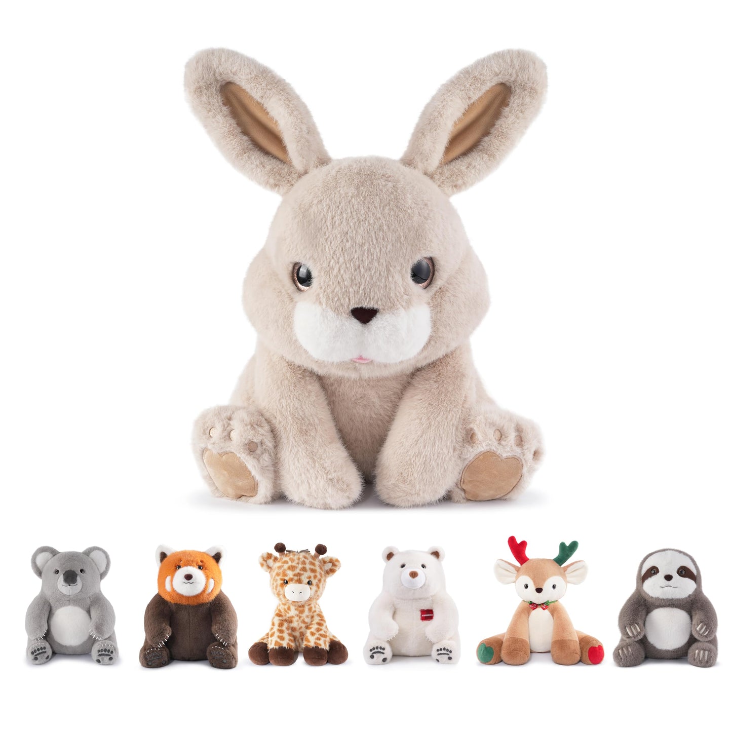 Niuniu Daddy 14-inch Rabbit Weighted Bunny Plush – 3.5 lb Hugging Stuffed Animal