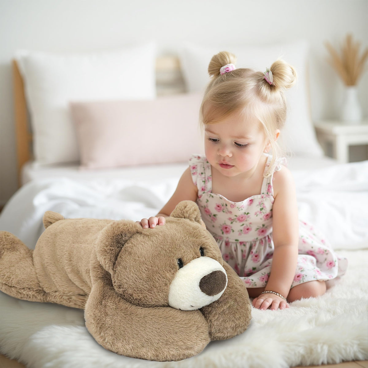 Niuniu Daddy 24-Inch Weighted Teddy Bear | 5-Pound Large Plush Body Pillow