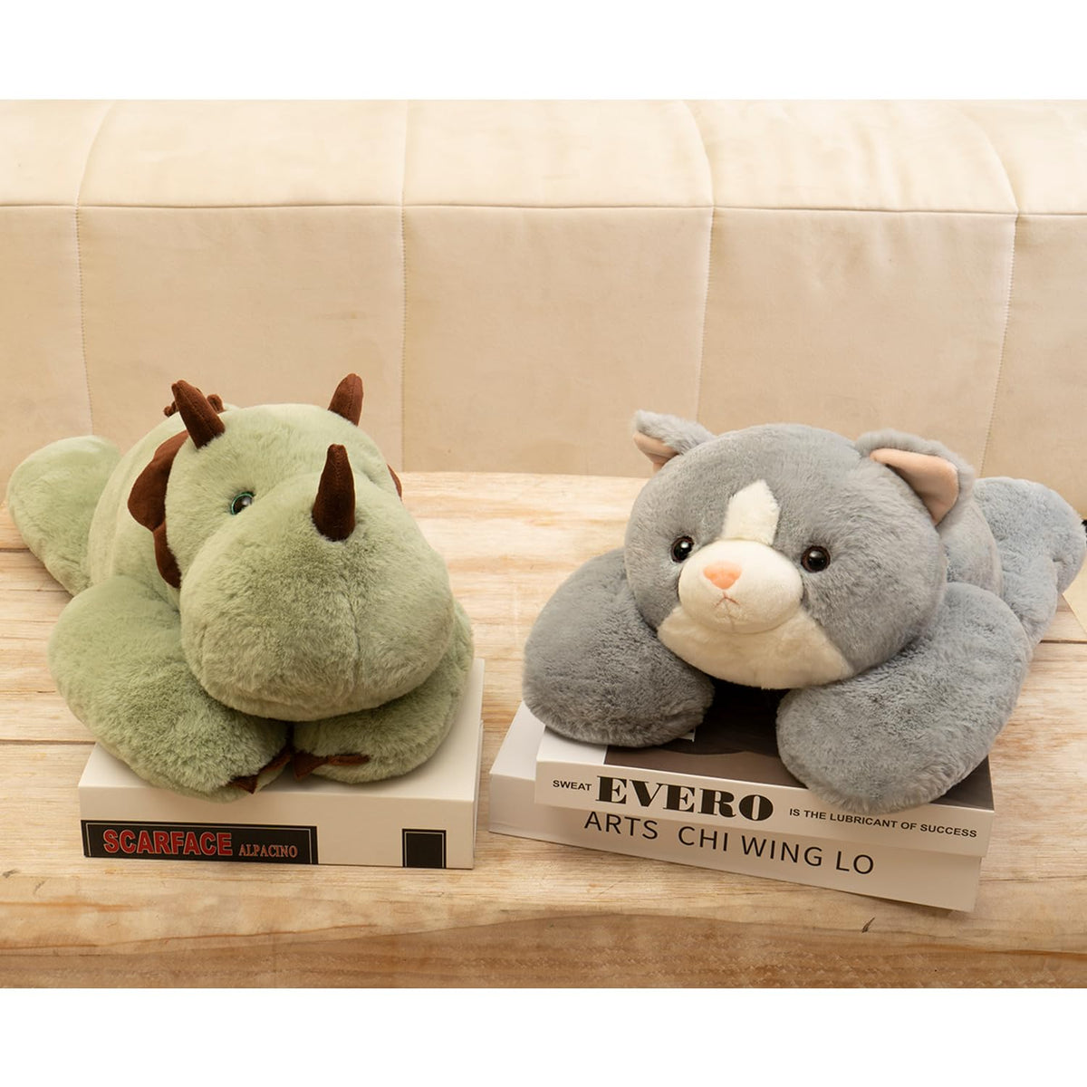 Niuniu Daddy 24in Weighted Green Dinosaur Plush — 3.5 lb Body Pillow