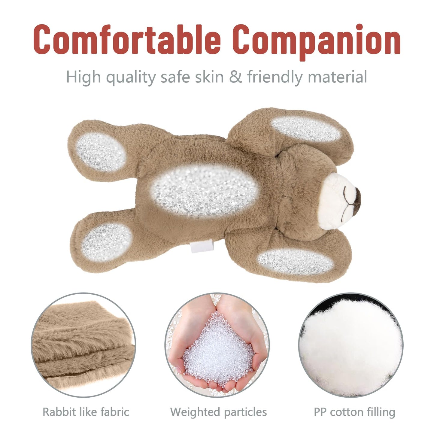 Niuniu Daddy 24-Inch Weighted Teddy Bear | 5-Pound Large Plush Body Pillow