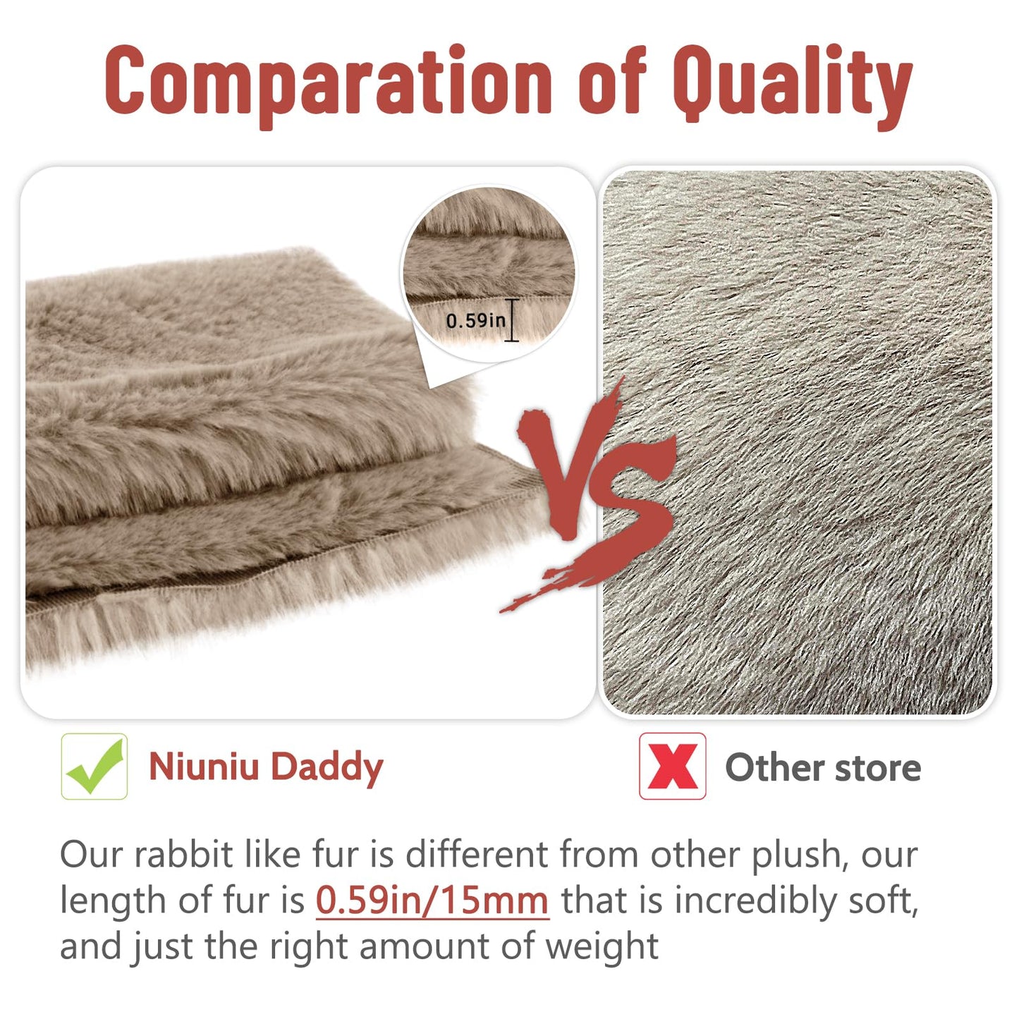 Niuniu Daddy 20-inch Weighted Bear Plush — 3.3 lb Giant Teddy for Adults & Kids | Soft Fur Body Pillow