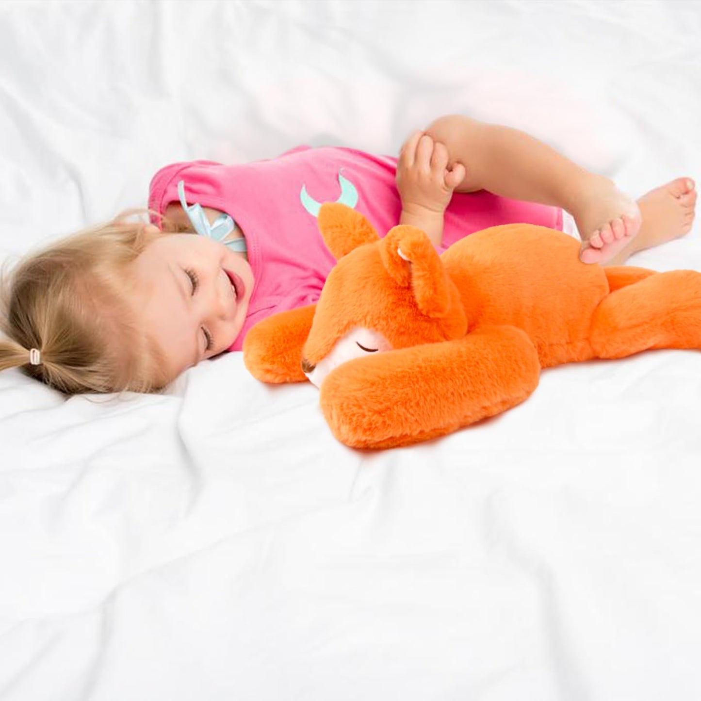 Niuniu Daddy 20-inch Giant Fox Weighted Plush – 3.3 lb Sensory Body Pillow