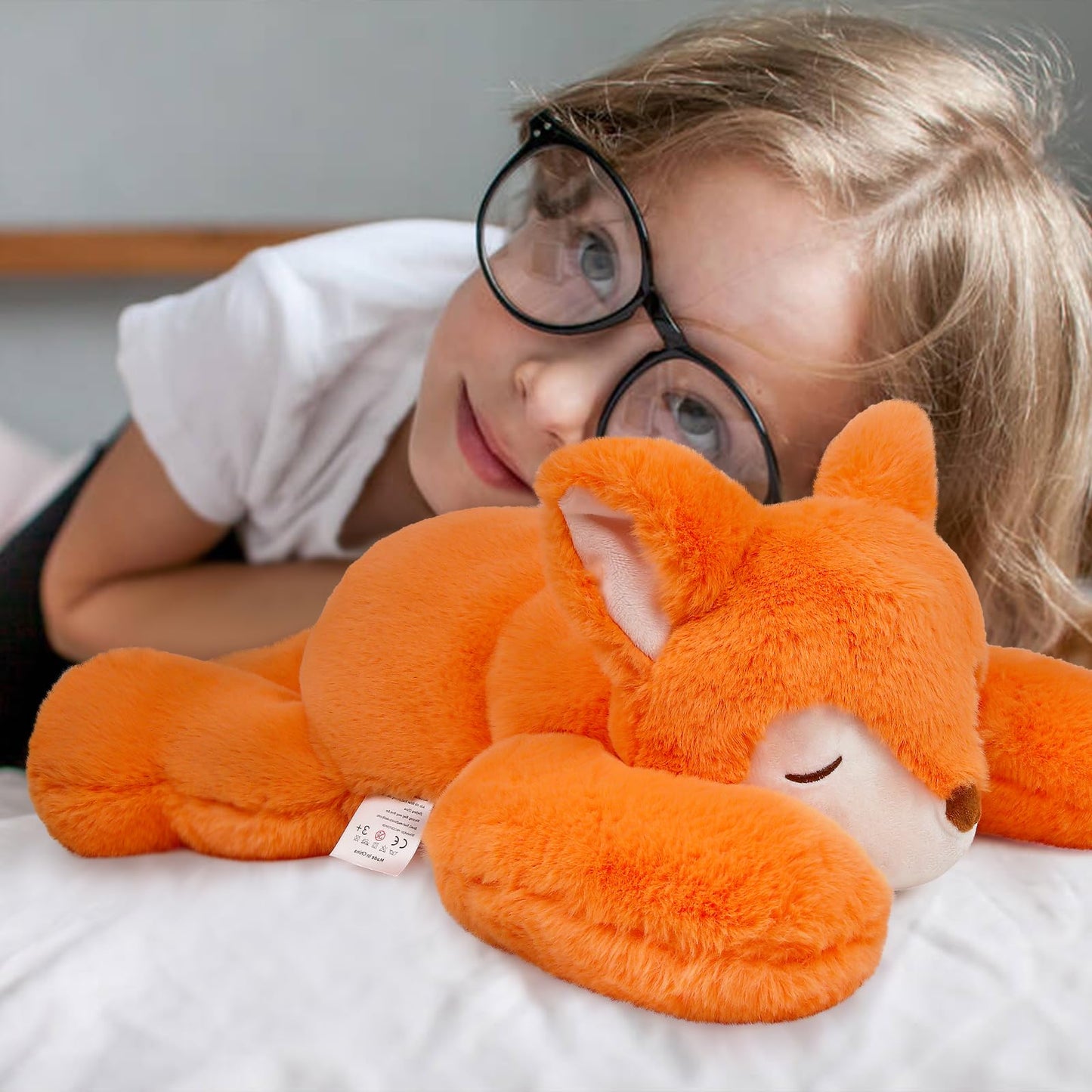 Niuniu Daddy 20-inch Giant Fox Weighted Plush – 3.3 lb Sensory Body Pillow
