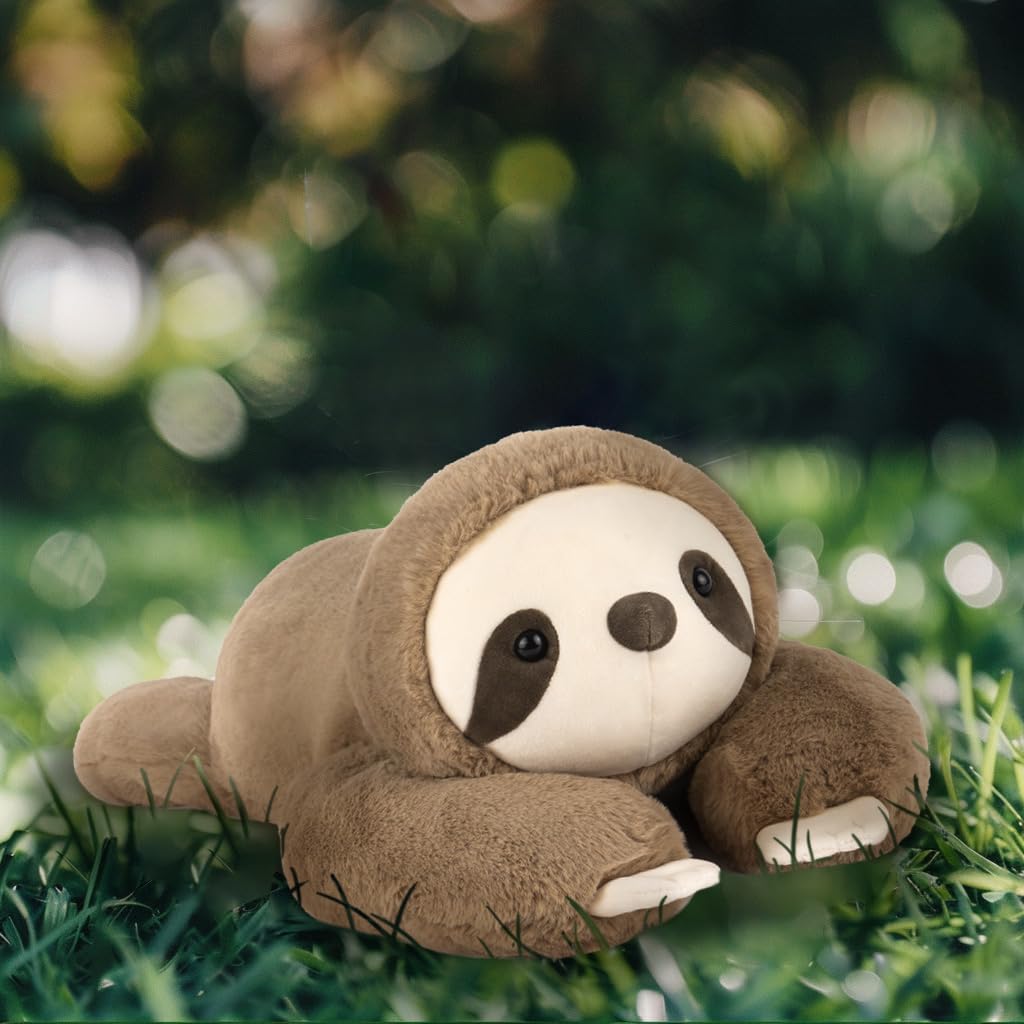 Niuniu Daddy 20-Inch Weighted Sloth Plush | 3.3 lb Cozy Lap Toy for Adults & Kids