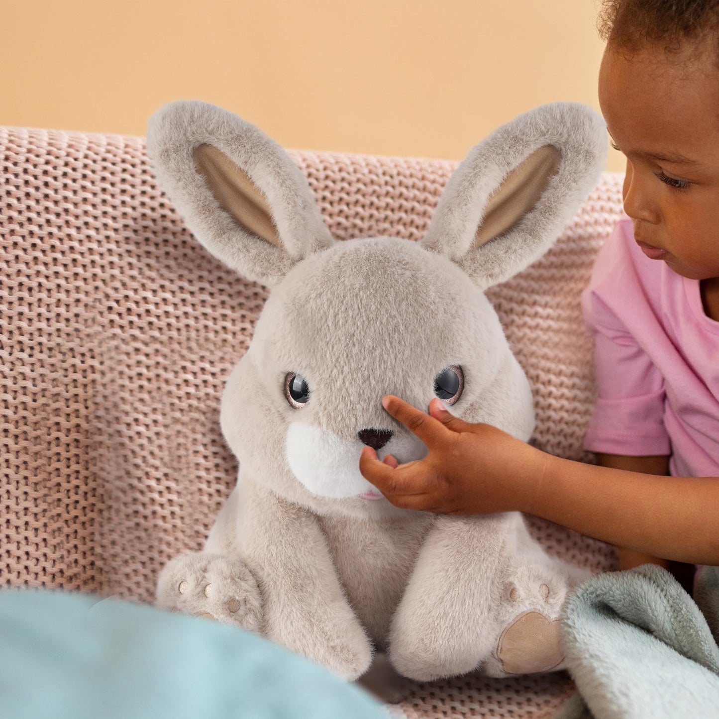 Niuniu Daddy 14-inch Rabbit Weighted Bunny Plush – 3.5 lb Hugging Stuffed Animal