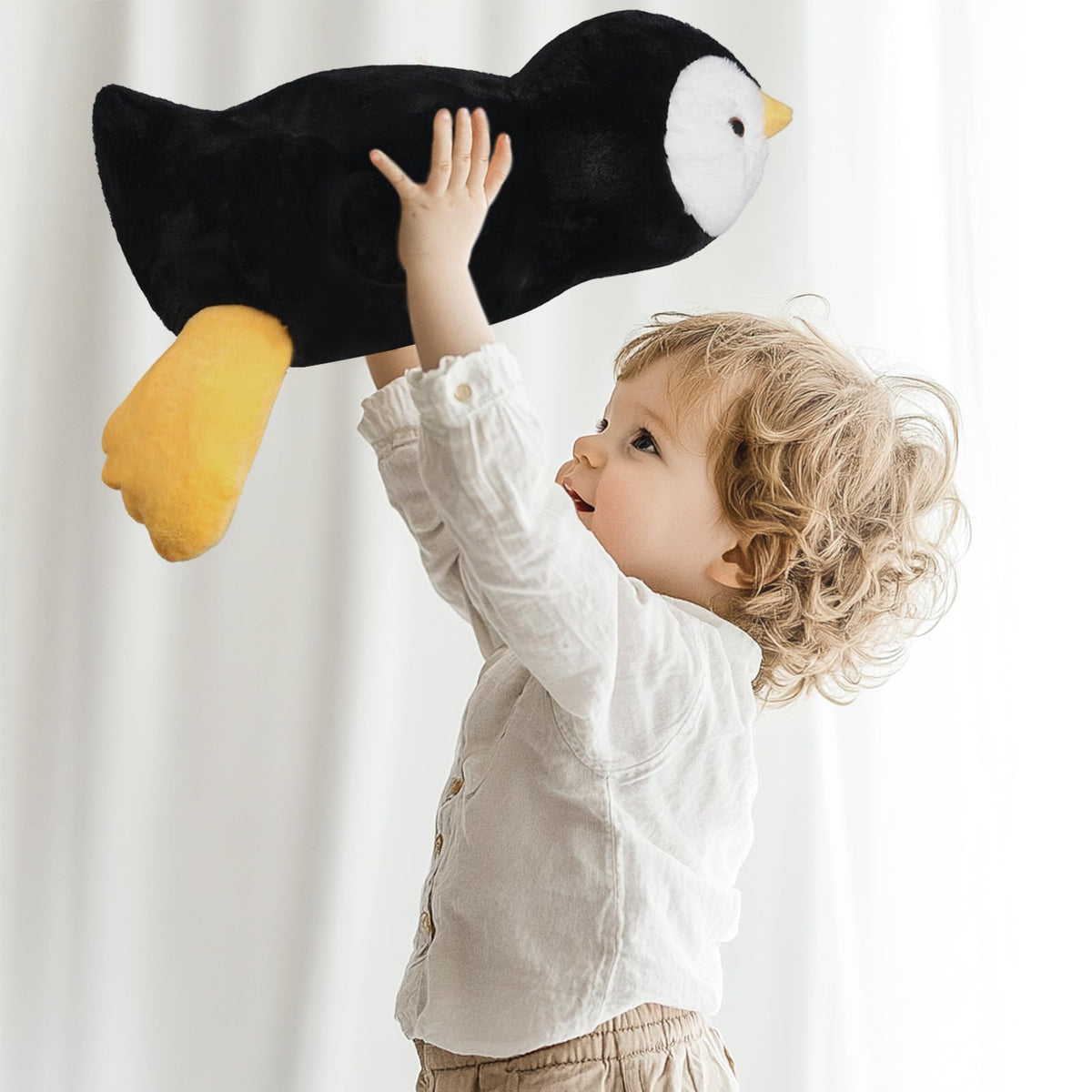 Niuniu Daddy 20-Inch Penguin Weighted Plush Pillow | 3.3 lb Body Pillow for Adults & Kids