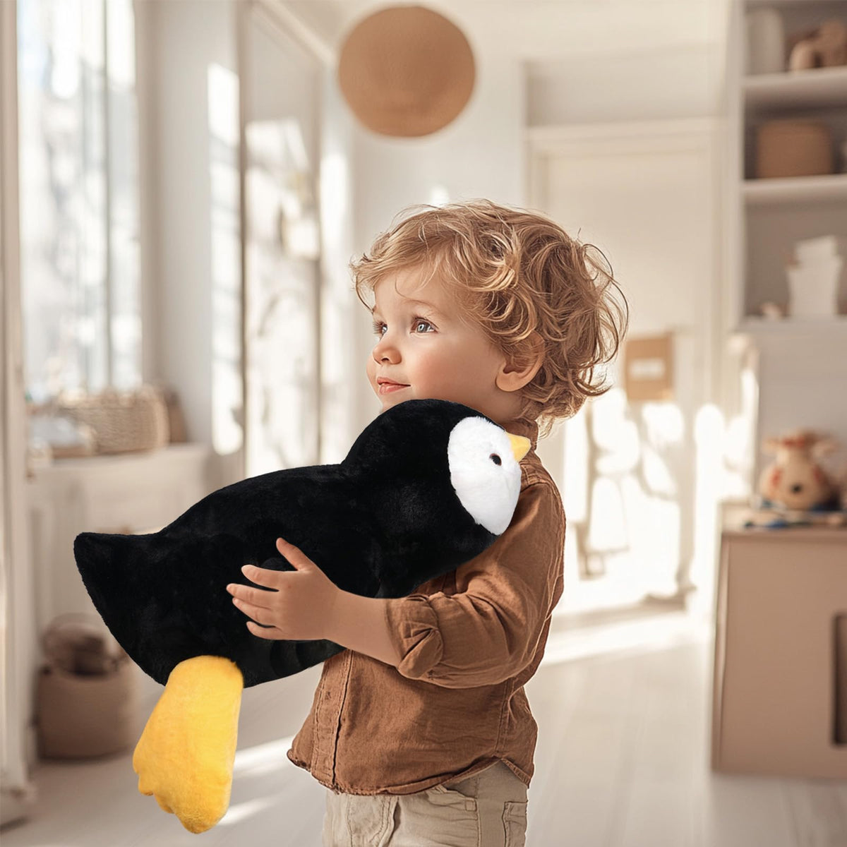 Niuniu Daddy 20-Inch Penguin Weighted Plush Pillow | 3.3 lb Body Pillow for Adults & Kids