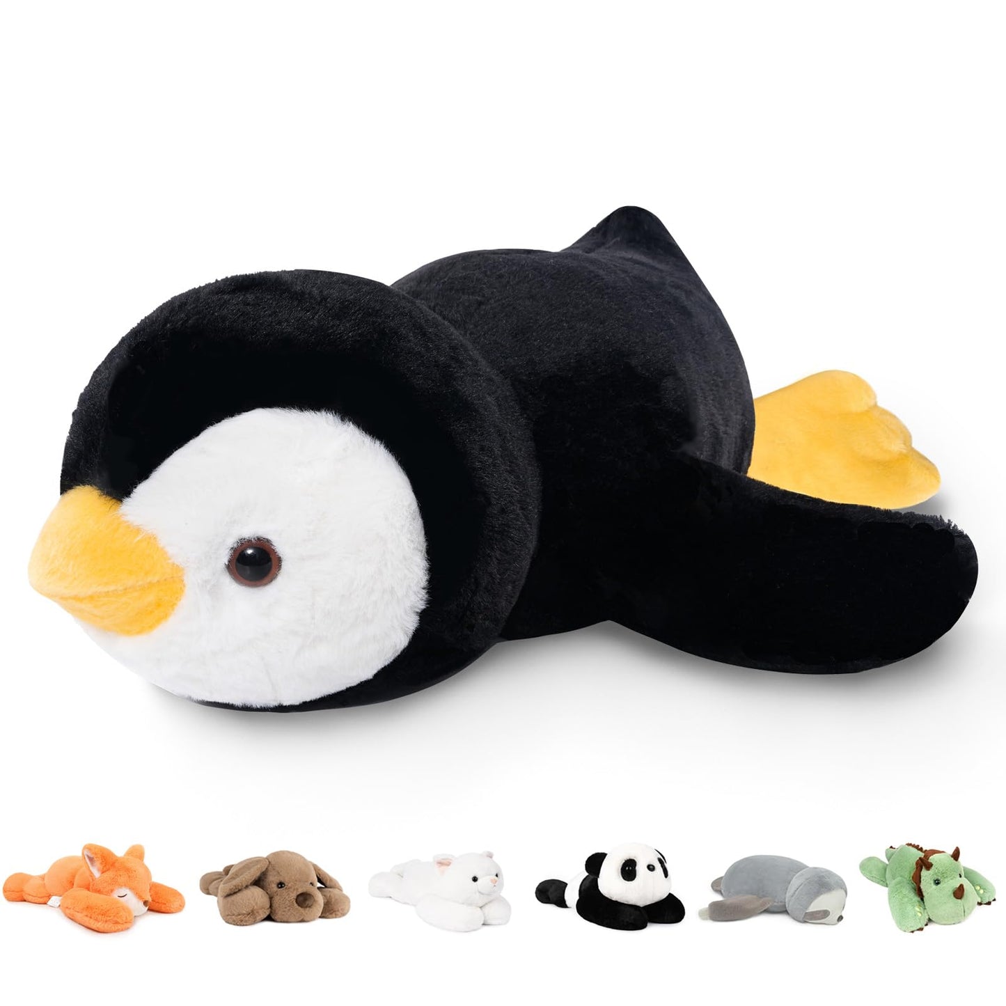 Niuniu Daddy 20-Inch Penguin Weighted Plush Pillow | 3.3 lb Body Pillow for Adults & Kids