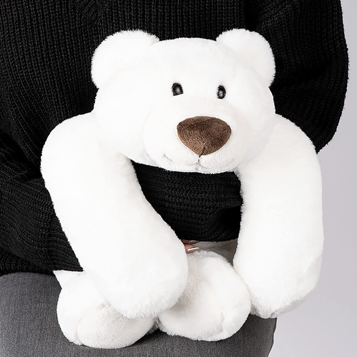 Niuniu Daddy 20-Inch Polar Bear Weighted Stuffed Animal | 3.3 lb Plush Bear Pillow