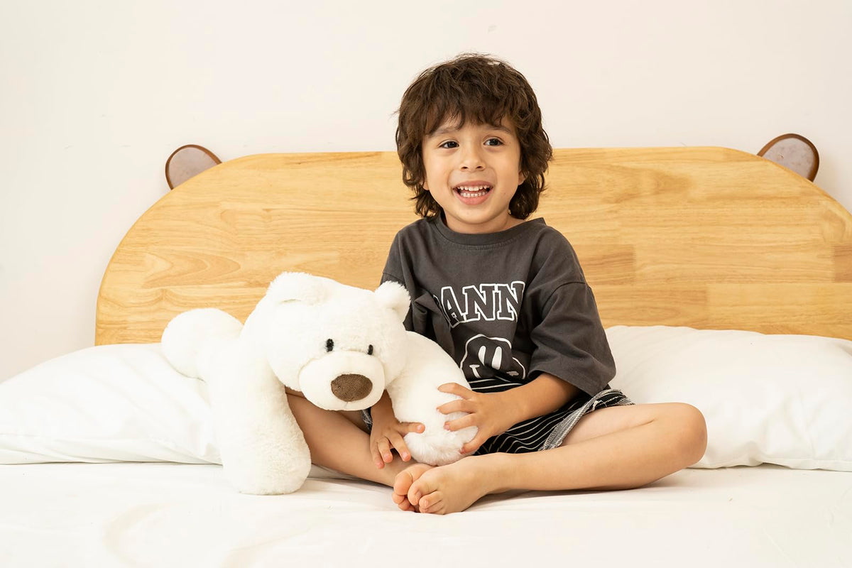 Niuniu Daddy 20-Inch Polar Bear Weighted Stuffed Animal | 3.3 lb Plush Bear Pillow