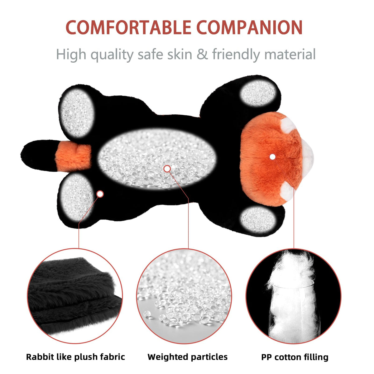 Niuniu Daddy 20-Inch Red Panda Weighted Plush Toy | 3.3 lb Pillowfort Plush for Kids & Adults