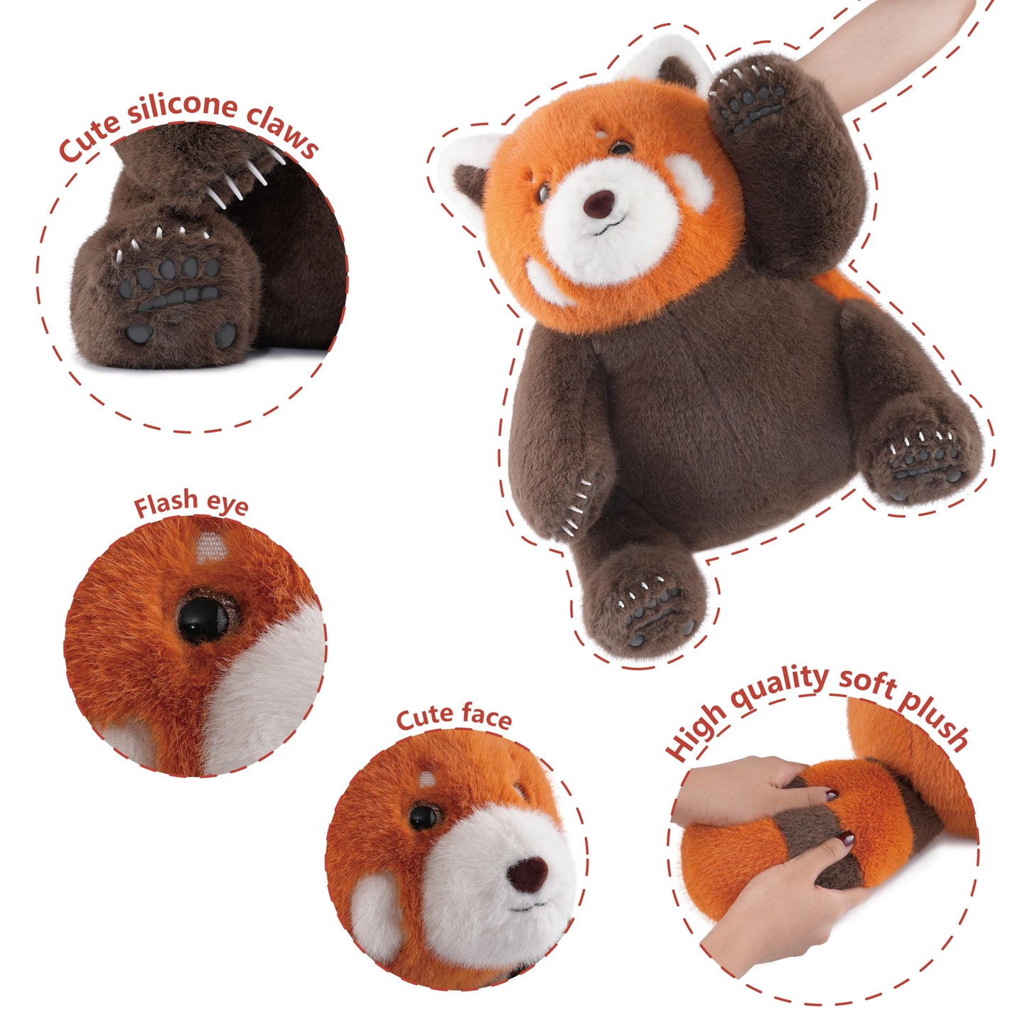 Niuniu Daddy 14-inch Red Panda Weighted Plush – 3.5 lb Huggable Pillow & Decor
