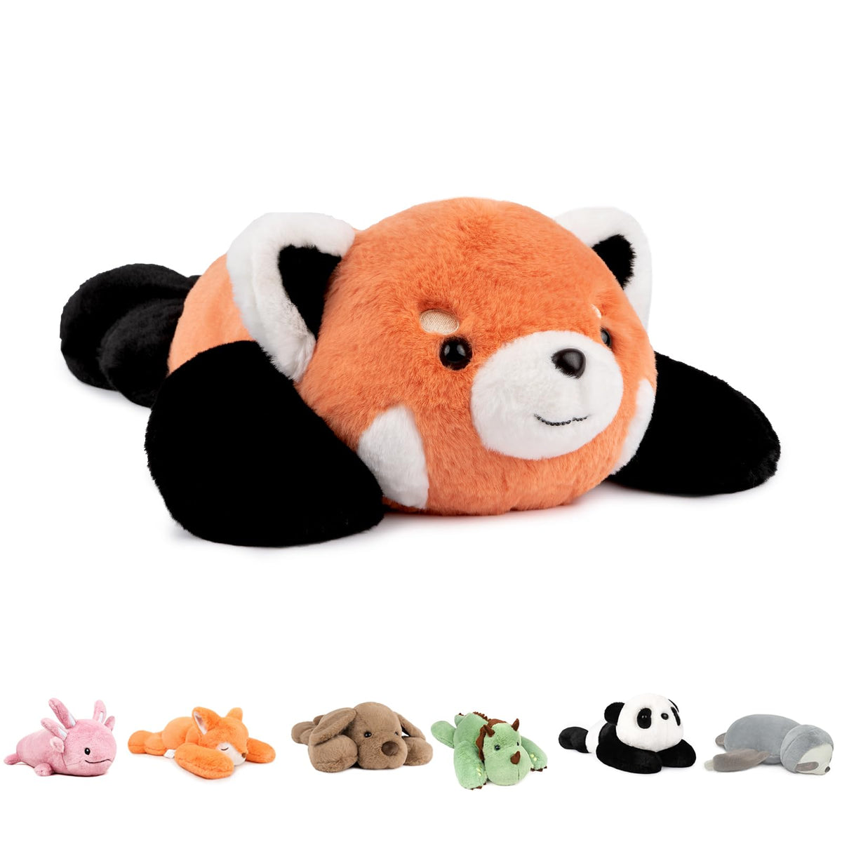 Niuniu Daddy 20-Inch Red Panda Weighted Plush Toy | 3.3 lb Pillowfort Plush for Kids & Adults