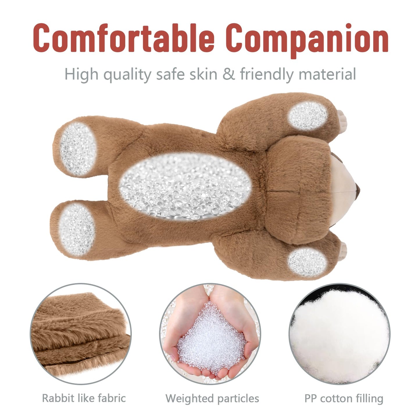 Niuniu Daddy 20-Inch Weighted Sloth Plush | 3.3 lb Cozy Lap Toy for Adults & Kids