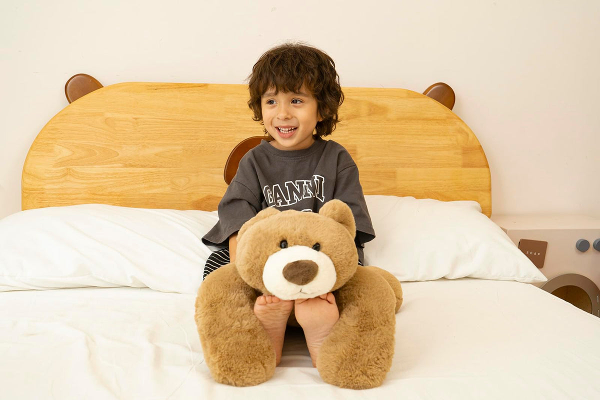 Niuniu Daddy 20-inch Weighted Bear Plush — 3.3 lb Giant Teddy for Adults & Kids | Soft Fur Body Pillow