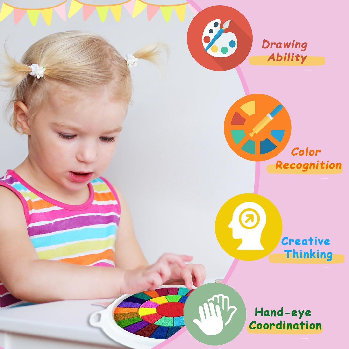 Niurewan 2-Pack Kids Washable Finger Paint Sets — 36 Colors with Books