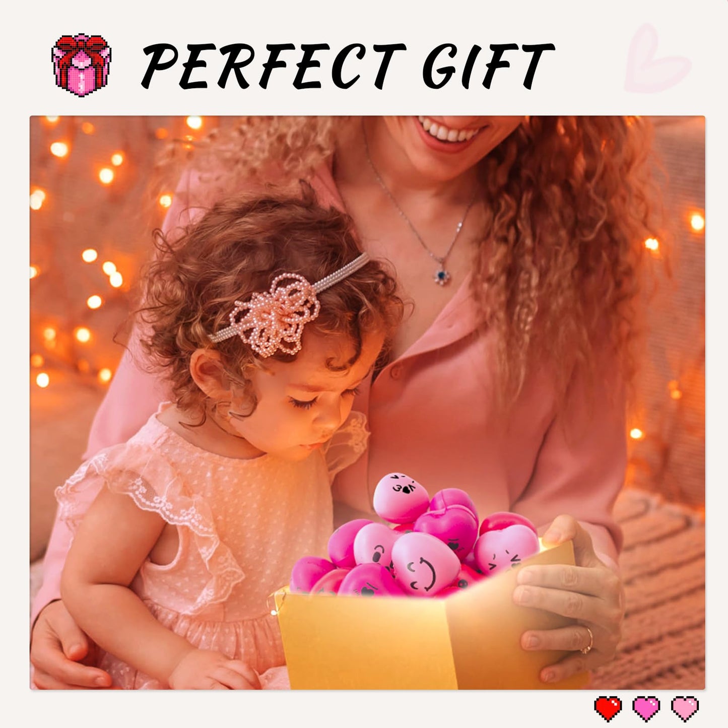Niurewan 30 Pcs Heart Stress Balls – Mini 1.5-inch Smile Balls for Valentine's Day, Gifts, Kids, Party Favors