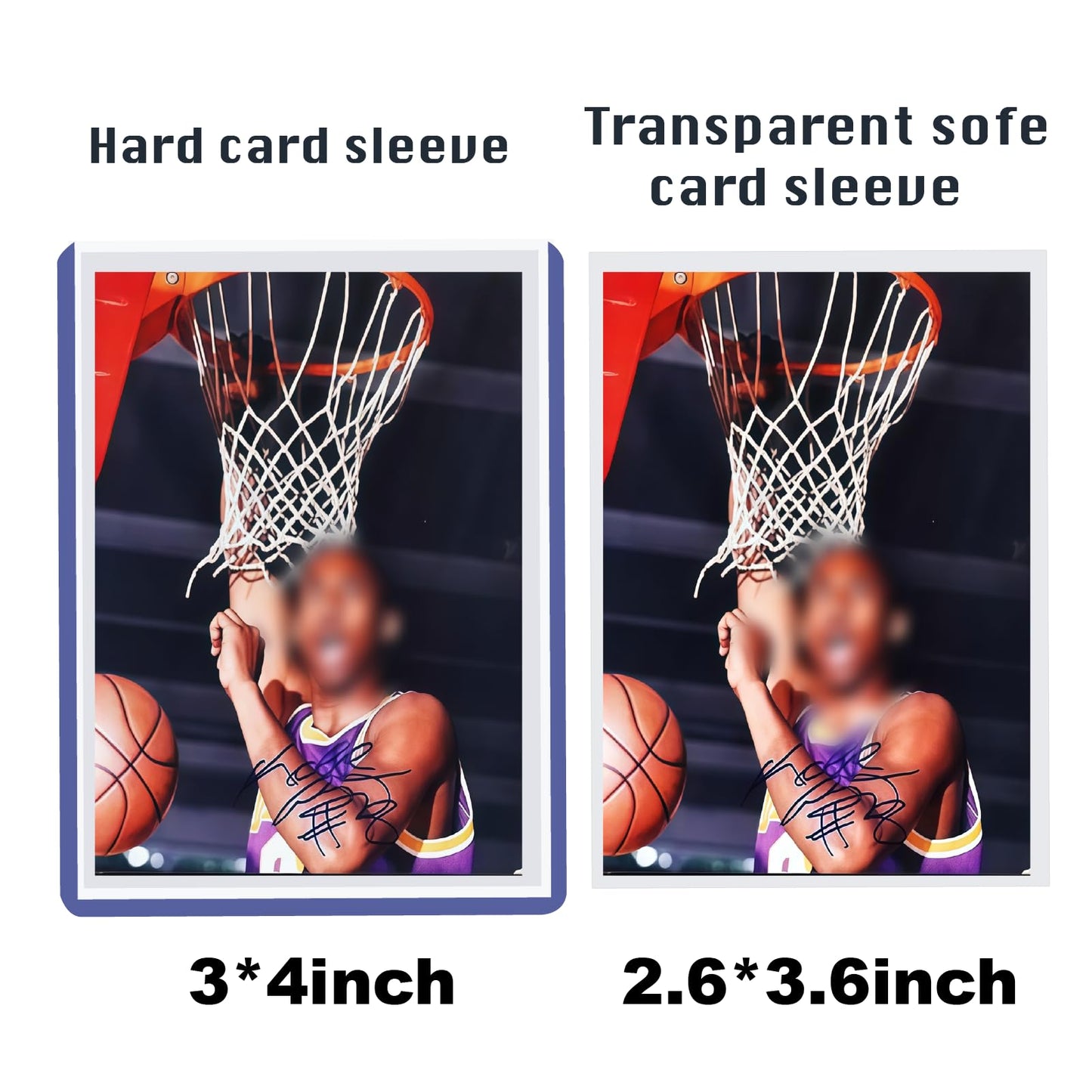 NIXITLO 1000 Card Protectors: 500 Hard Sleeves + 500 Soft Sleeves for Baseball, Football, MTG