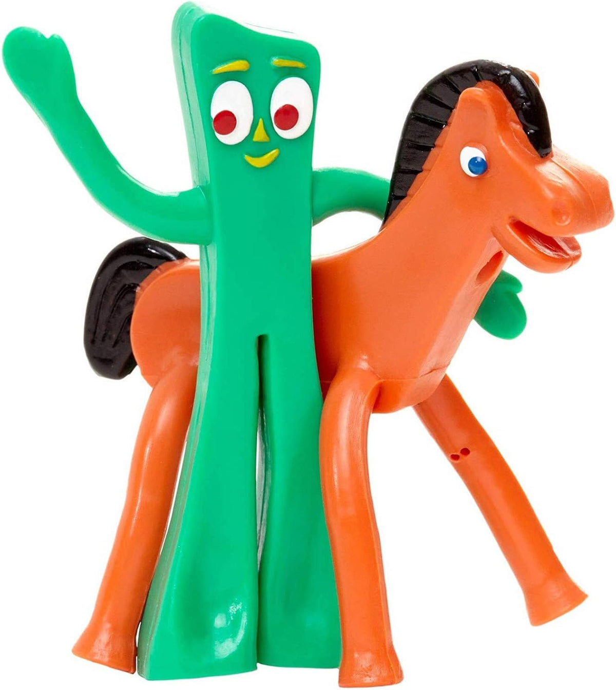 NJ Croce Gumby & Pokey Bendable Figures – 3-Inch Poseable Duo, Safe for Kids
