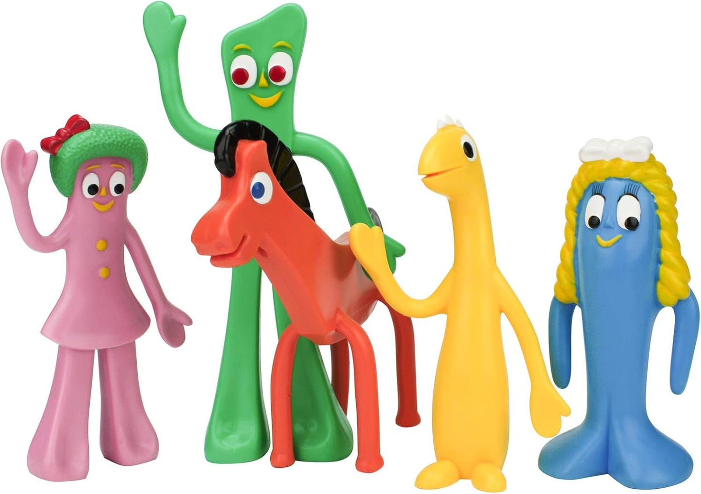 NJ Croce Gumby & Friends Boxed Set — 8-Inch Bendable Figures | Classic Gumby Toy Gift