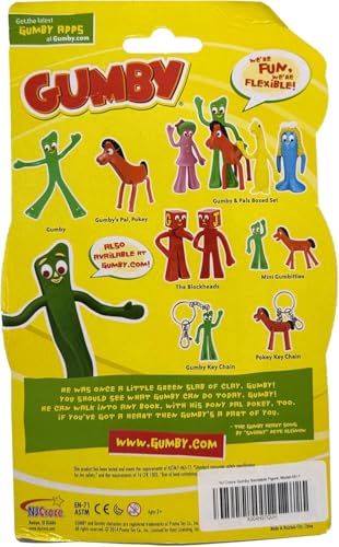 NJ Croce Gumby 6-Inch Bendable and Posable Figure | Nostalgic Retro Toy