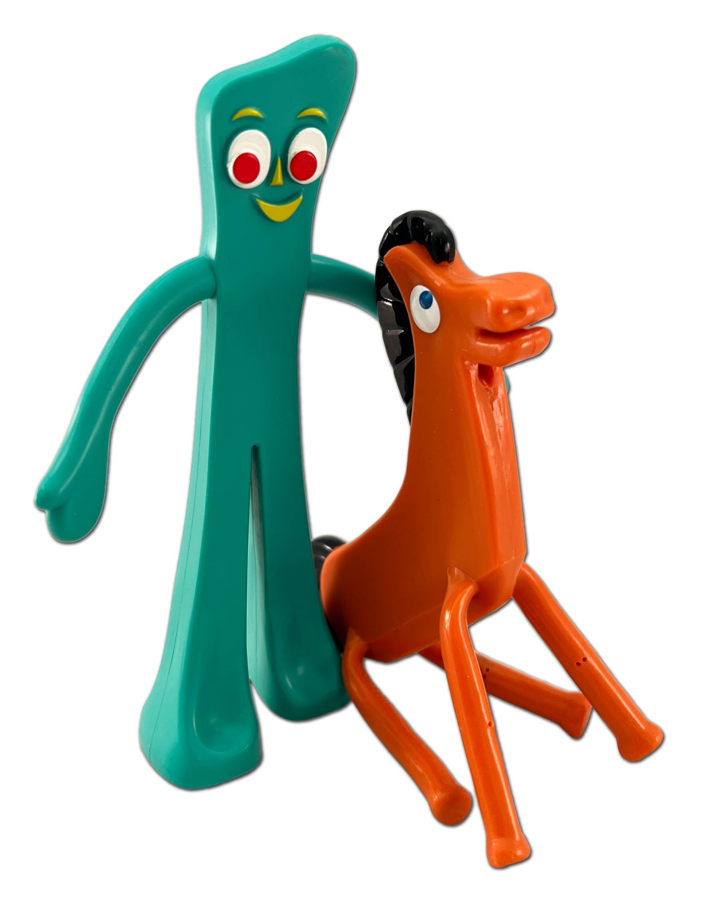 NJ Croce Gumby & Pokey 6-Inch Bendable Figures – Poseable Nostalgic Duo