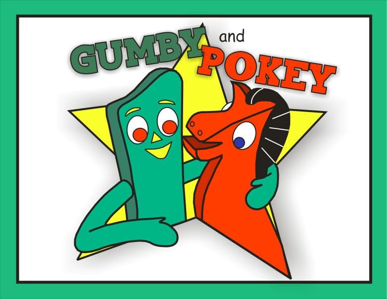 NJ Croce Gumby & Pokey 6-Inch Bendable Figures – Poseable Nostalgic Duo