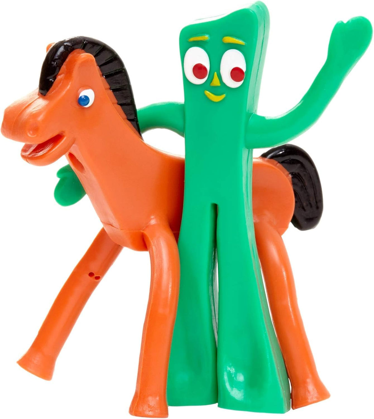NJ Croce Gumby & Pokey Bendable Figures – 3-Inch Poseable Duo, Safe for Kids
