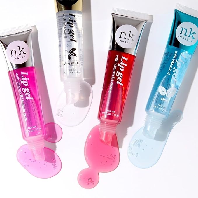 Nicka K New York NK Lip Gloss Gel with Vitamin E for Shiny, Nourished Lips 15ml/0.51 oz (Clear, Pack of 3)