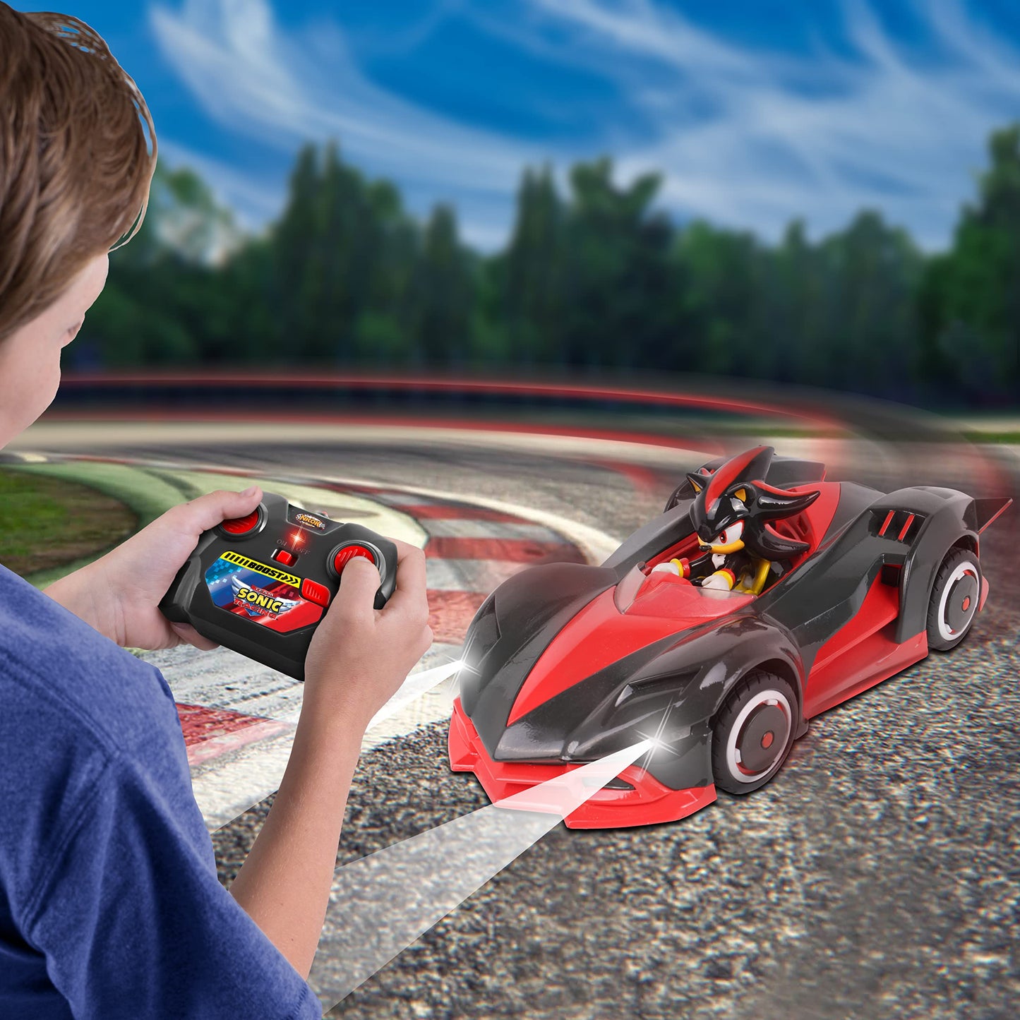 NKOK Team Sonic Racing Shadow Hedgehog RC Car – Turbo Boost, 2.4GHz, Working Lights