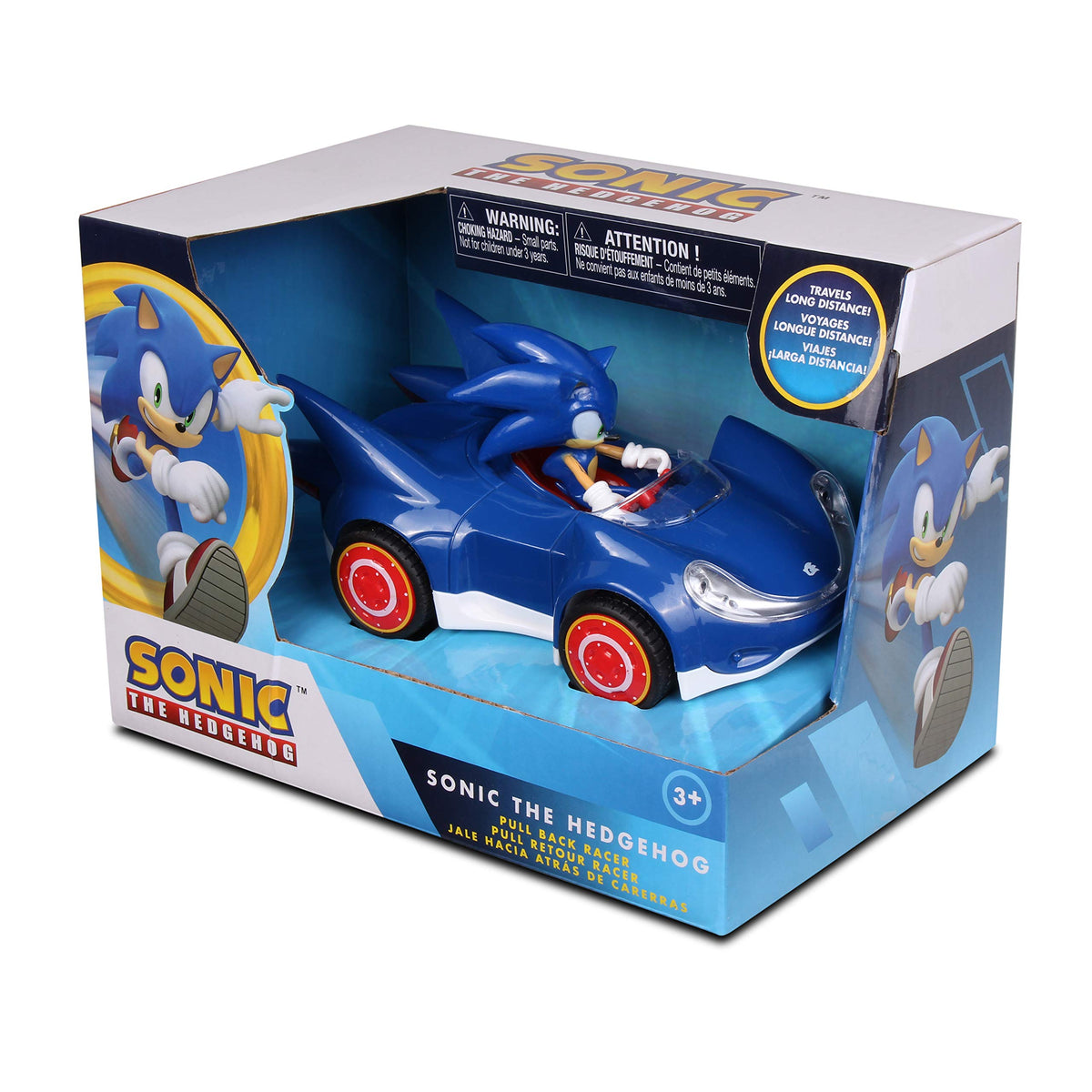 NKOK Sonic All-Stars Racing Pull-Back Speed Star by Tails – No Batteries Needed