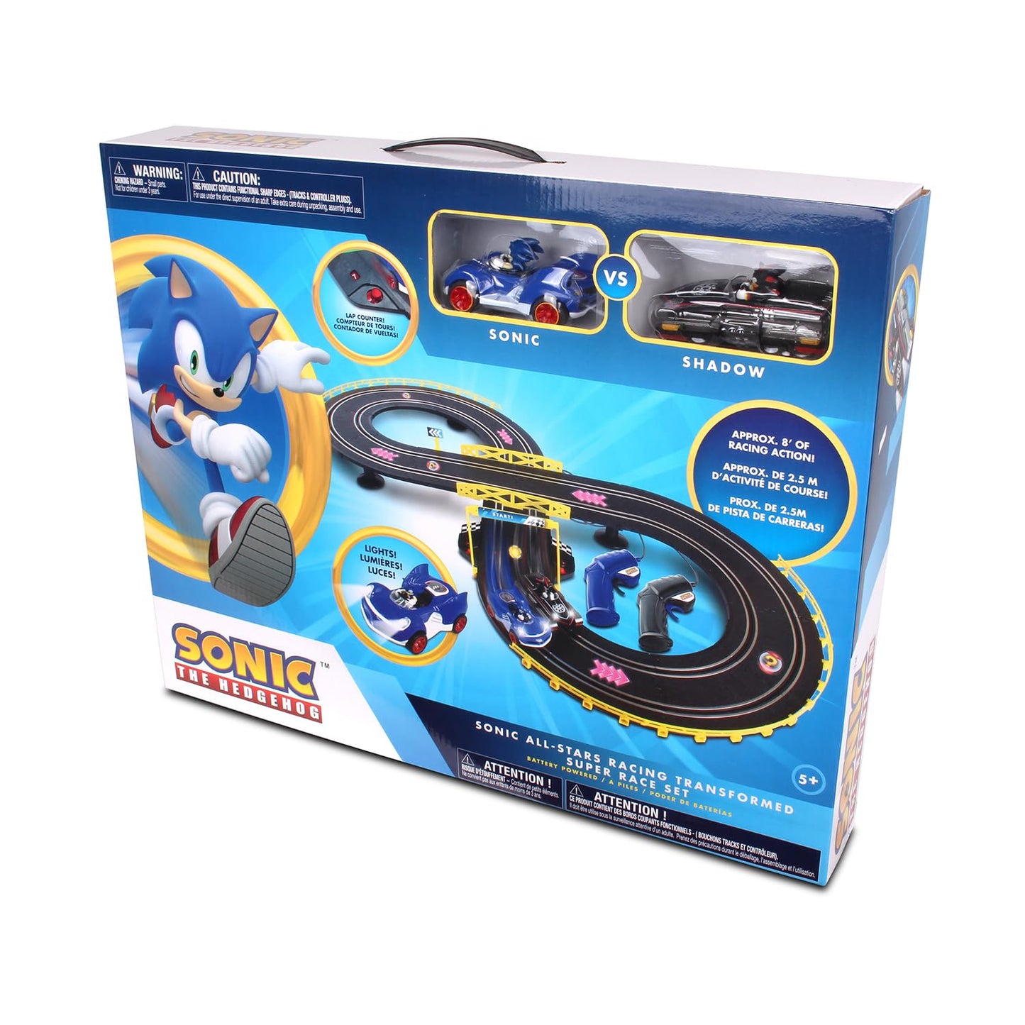 NKOK Sonic & Shadow Race Track Set with Lights & Lap Counter