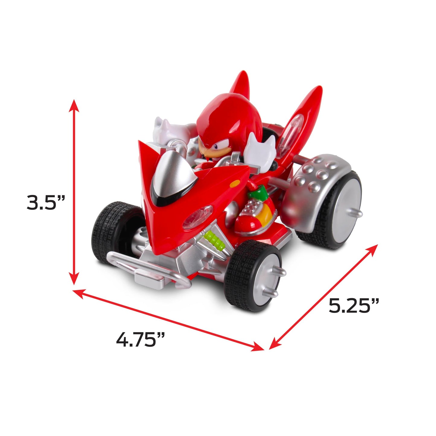 NKOK Sonic Pull Back 3-Pack: Large Race Set with Sonic, Knuckles & Silver – No Batteries