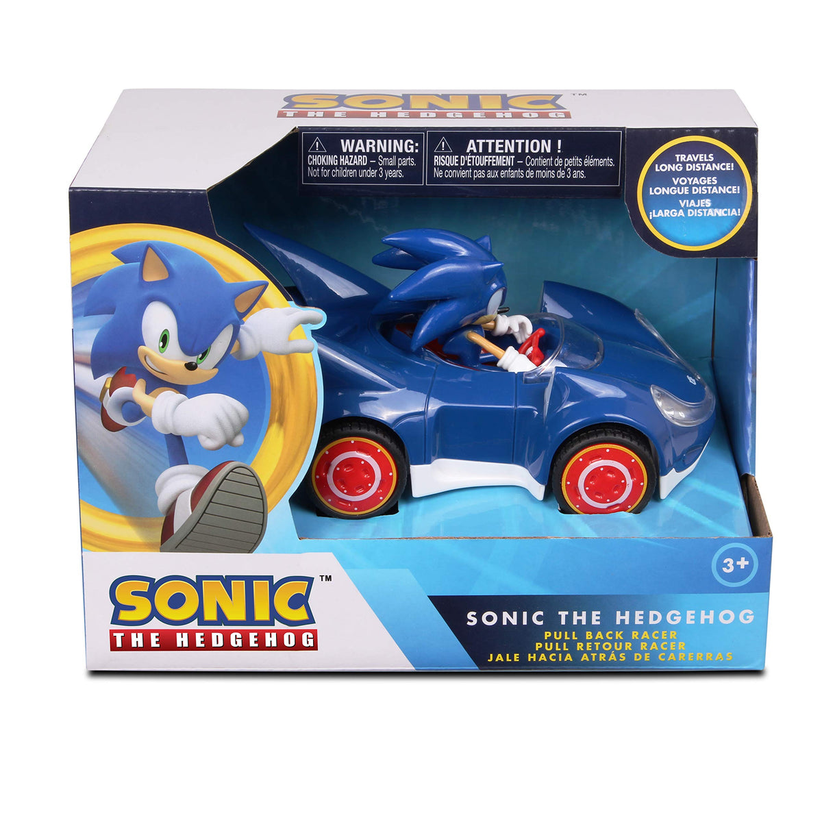 NKOK Sonic All-Stars Racing Pull-Back Speed Star by Tails – No Batteries Needed