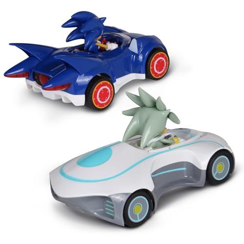 NKOK Sonic The Hedgehog Silver & Sonic Pull-Back Racers – 2-Pack