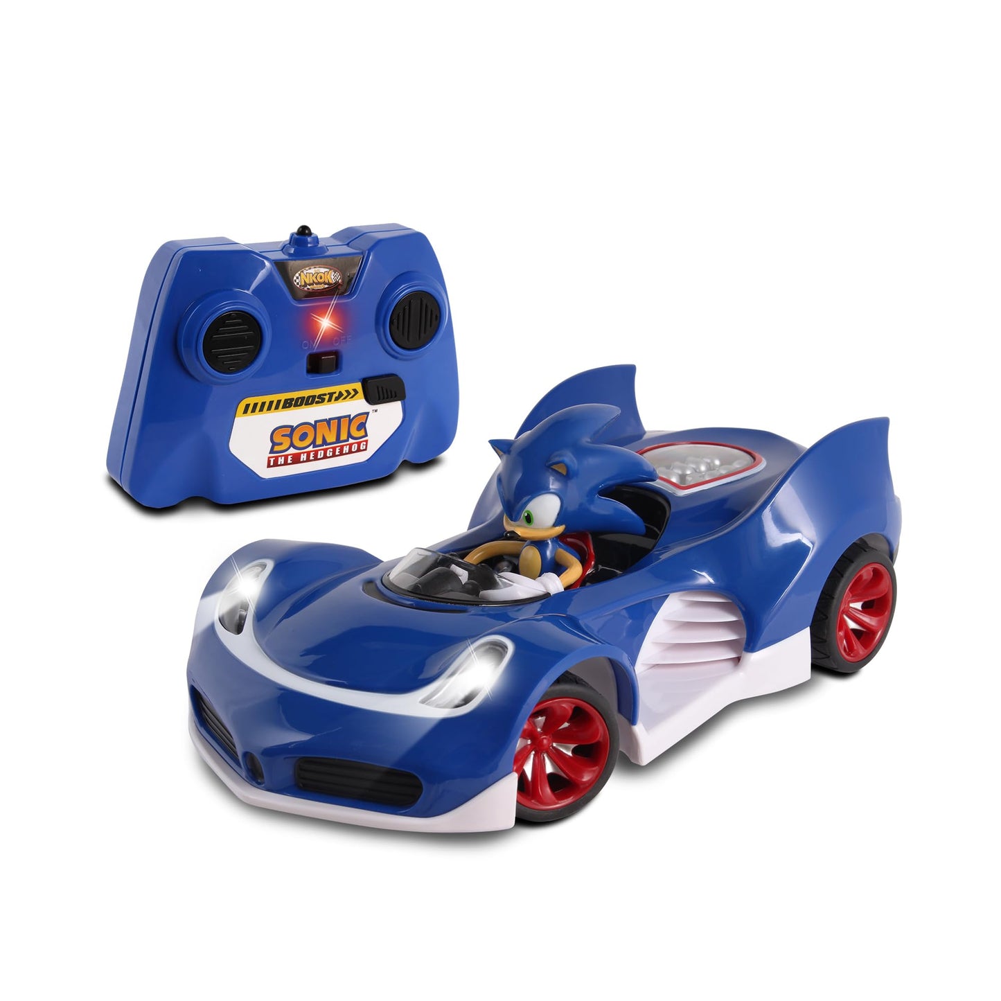 NKOK RC Sonic SSAS R2 Car with Lights – Blue | Official Sonic Remote Control Vehicle