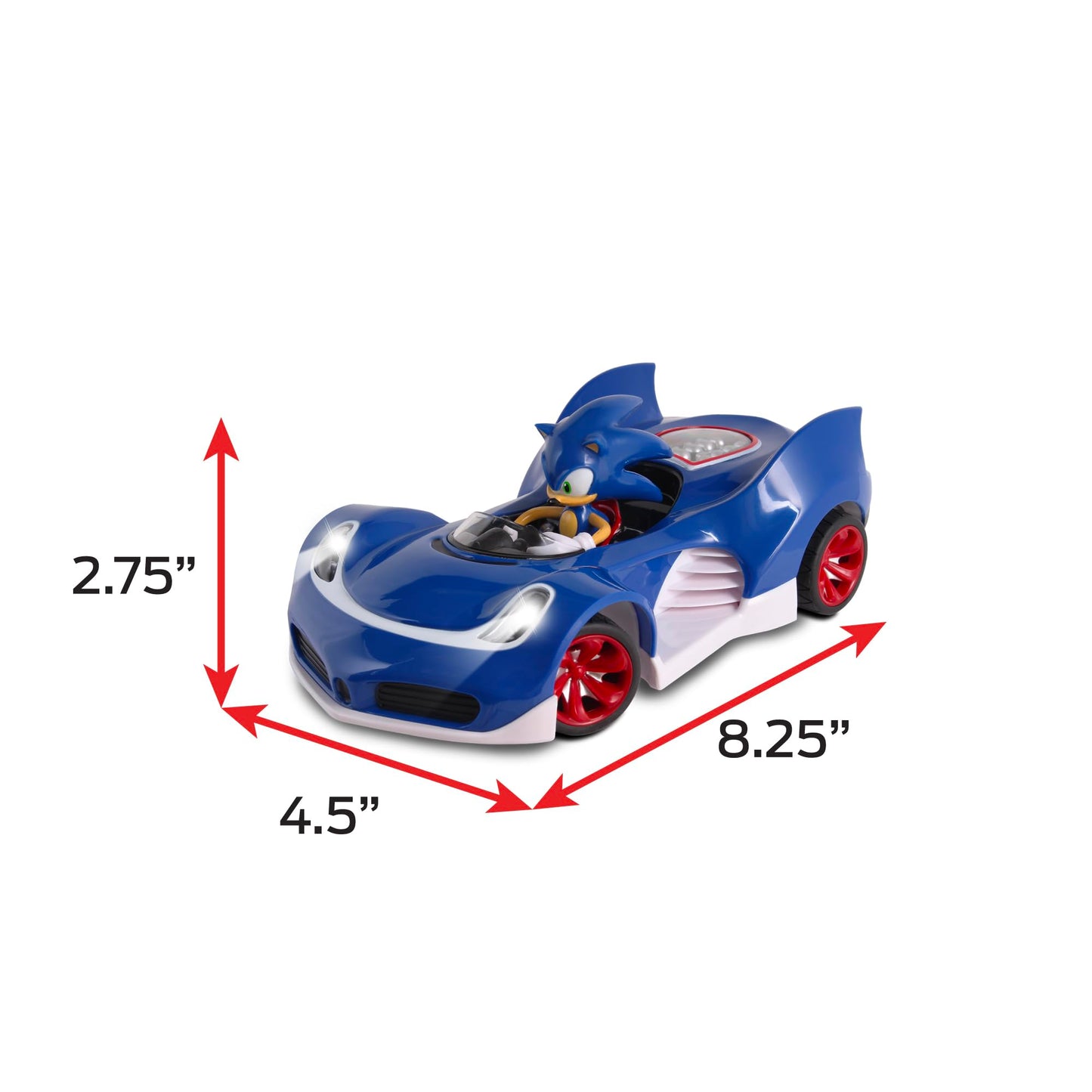 NKOK RC Sonic SSAS R2 Car with Lights – Blue | Official Sonic Remote Control Vehicle