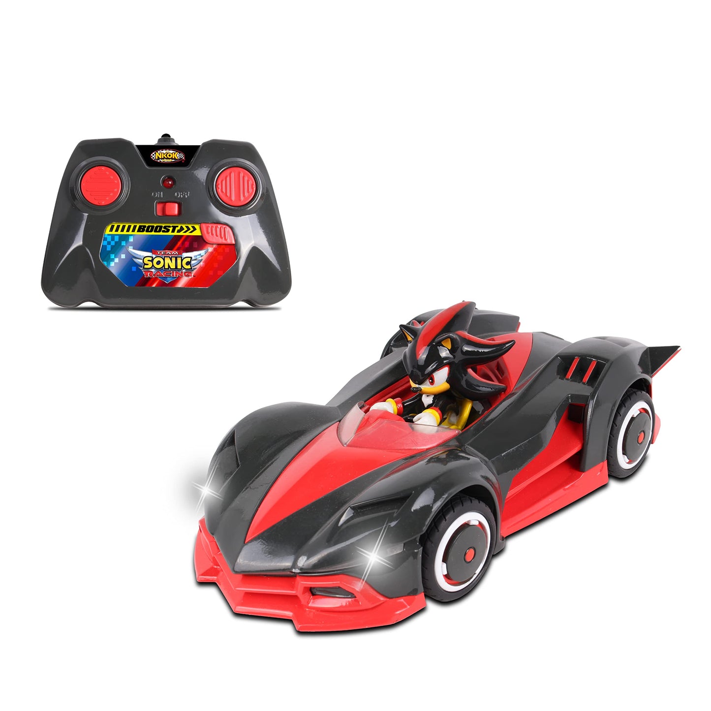 NKOK Team Sonic Racing Shadow Hedgehog RC Car – Turbo Boost, 2.4GHz, Working Lights