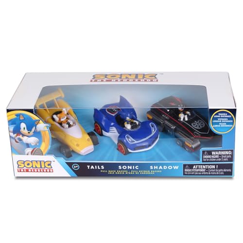 NKOK Sonic, Shadow & Tails Pullback (3-Pack) – Sonic & All-Stars Racing Transformed